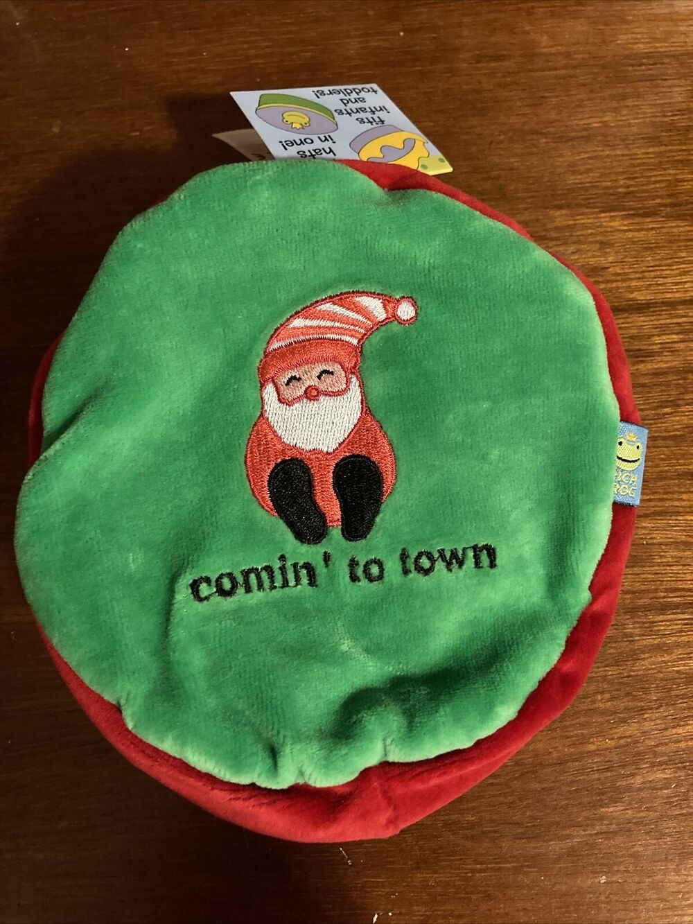 NWT! Rich Frog Christmas Hat. Baby/Toddler. Reversible-Santa and Reindeer! Cute!